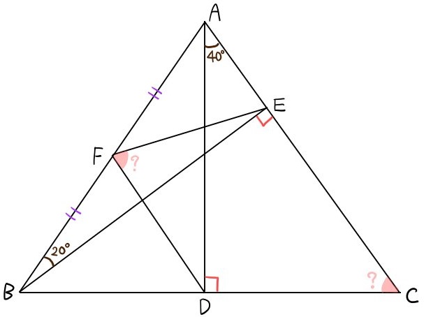 円周角の定理の逆を利用した三角形の問題