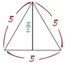 一辺が5の正三角形の面積を求める1