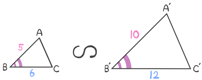 三角形の相似条件2つ目の図