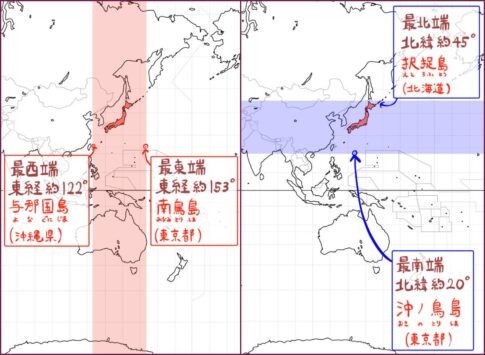 日本と同じ経度の国一覧と覚え方｜東経135度線(日本標準時子午線)を通る国 – 坂田先生のブログ