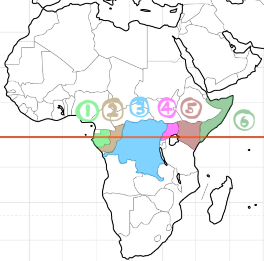 アフリカ大陸の赤道を通る国の問題