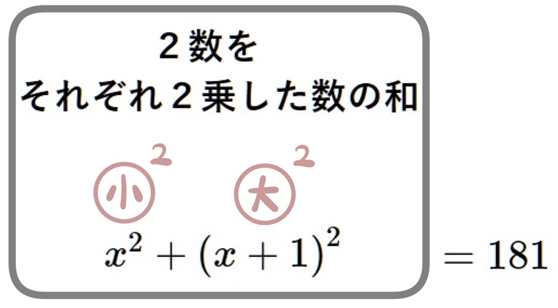 ２つの連続する整数の問題の考え方