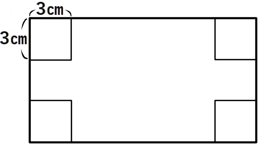 ２次方程式の利用の容積問題の図