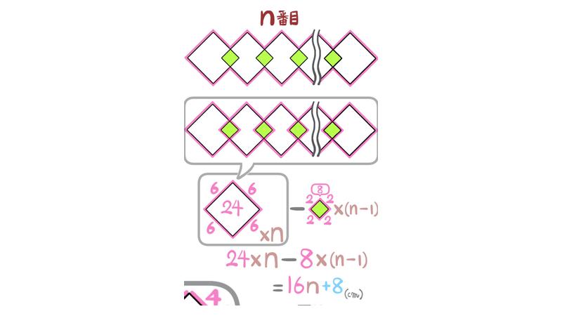 問26：周24n−8(n−1)＝16n＋8cm